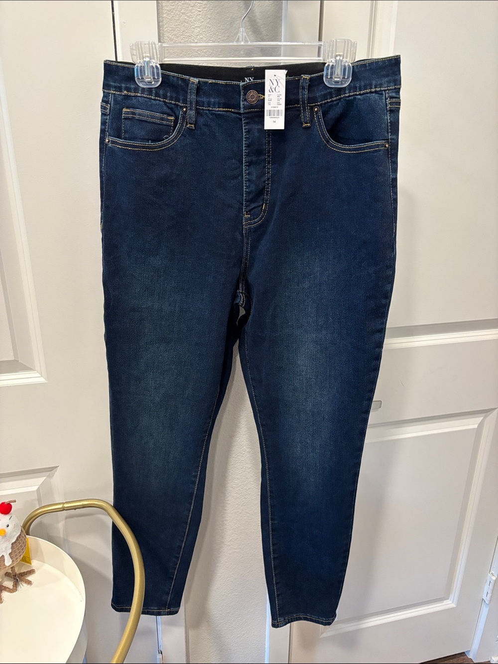 NWT NY&C Ultra High Rise Super Skinny Ankle Jeans - Dark Indigo